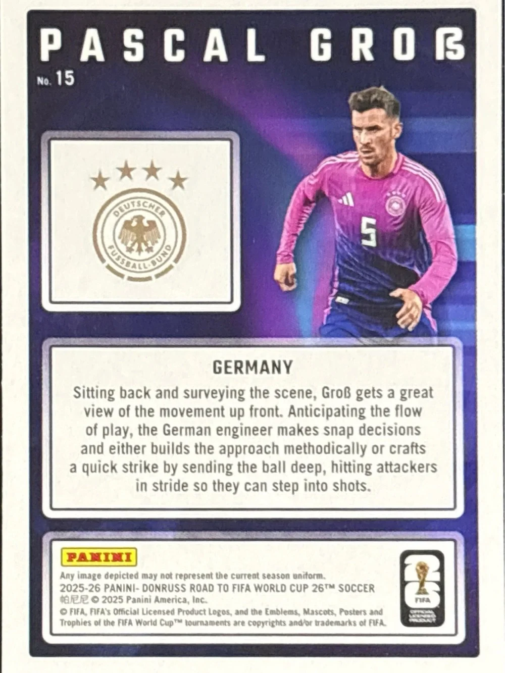 Panini trading card